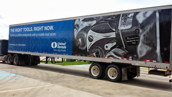 United rentals tractor trailer wrap